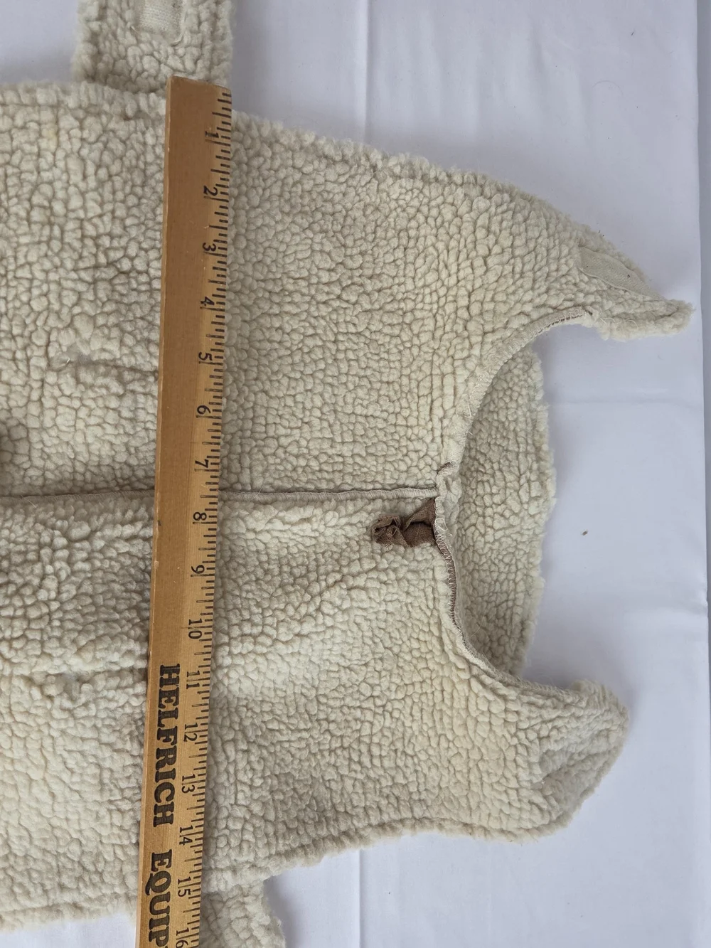 Dog Jacket Medium Brown Sherpa-Trim Dog Coat with Cream Faux-Shearling